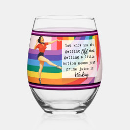 Funny Wineglass Best Friend Gift "Prune" Weinglas Ohne Stiel