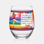 Funny Wineglass Best Friend Gift "Prune" Weinglas Ohne Stiel (Rückseite)