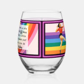 Funny Wineglass Best Friend Gift "Prune" Weinglas Ohne Stiel (Rechts)