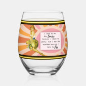 Funny Wineglass Best Friend Gift "Sunrise" Weinglas Ohne Stiel (Rückseite)