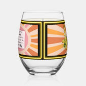 Funny Wineglass Best Friend Gift "Sunrise" Weinglas Ohne Stiel (Rechts)