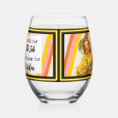 Funny Wineglass Best Friend Gift "Tik Tok" Weinglas Ohne Stiel (Links)