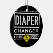 Funny Wineller Changer Duty erwartet Baby New Dad Keramik Ornament (Rechts)