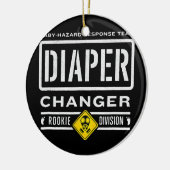 Funny Wineller Changer Duty erwartet Baby New Dad Keramik Ornament (Links)