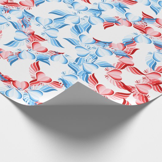 Funny Wing Liebe Pattern Geschenkpapier (Ecke)