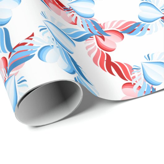 Funny Wing Liebe Pattern Geschenkpapier (Rolleneckpunkt)