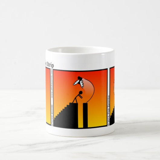 Funny Winged Boot Stickman Tasse - 096 (Mittel)
