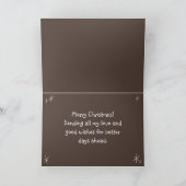 Funny Wink Cat Santa&Happy Weihnachten Einzigartig Karte (Innenseite)