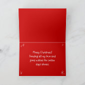 Funny Wink Cat Santa&Happy Weihnachten Einzigartig Karte (Innenseite)