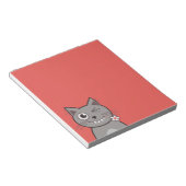 Funny Winking Cartoon Kitty Cat Notizblock (angewinkelt)