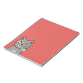 Funny Winking Cartoon Kitty Cat Notizblock (Rotiert)