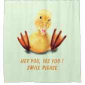 Funny Winking Gelbe Duck Dusche Vorhang Ihren Text (Vorderseite)