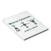 Funny Winter Exercure Notizblock (angewinkelt)