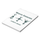 Funny Winter Exercure Notizblock (Rotiert)