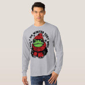 Funny Winter Frosch Design T-Shirt (Vorne ganz)