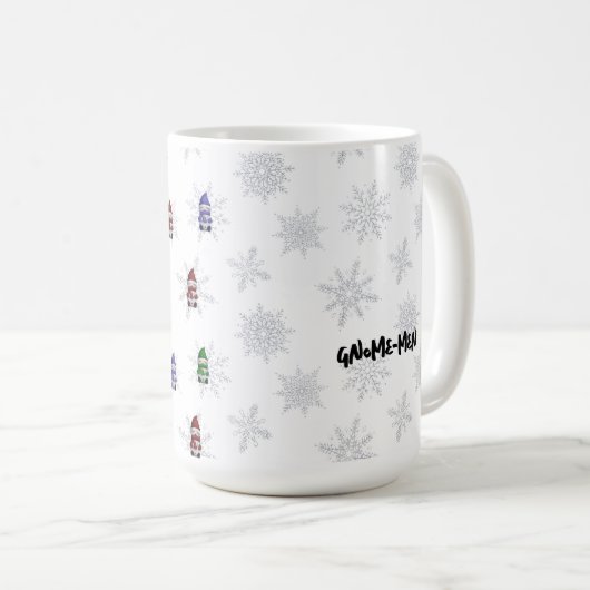Funny Winter Gnome Snowme Kaffeetasse (VorderseiteRechts)