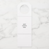 Funny Winter Rustic Holiday Cheers Tree Pattern Flaschenanhänger (Rückseite)