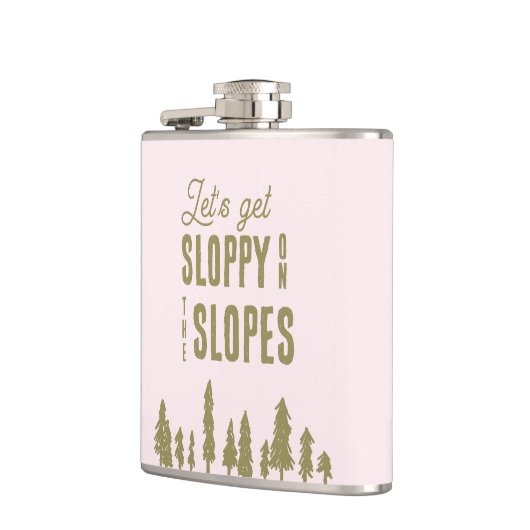 Funny Winter Ski Junggeselinnen-Abschied Flachmann (Links)