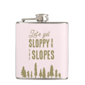 Funny Winter Ski Junggeselinnen-Abschied Flachmann (Vorderseite)