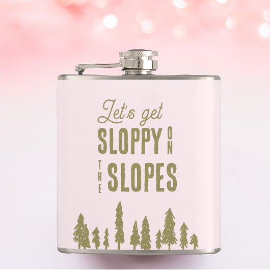 Funny Winter Ski Junggeselinnen-Abschied Flachmann