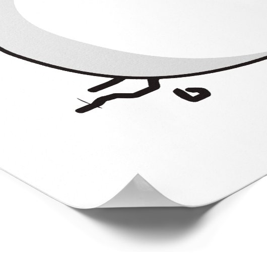 Funny Winter Snowmen Cartoon Poster (Ecke)