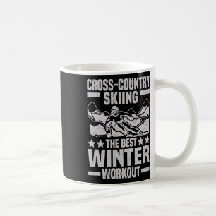 Funny Winter Sport Schnee Langlaufloipe Kaffeetasse