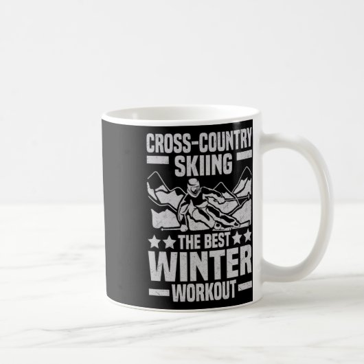 Funny Winter Sport Schnee Langlaufloipe Kaffeetasse (Rechts)