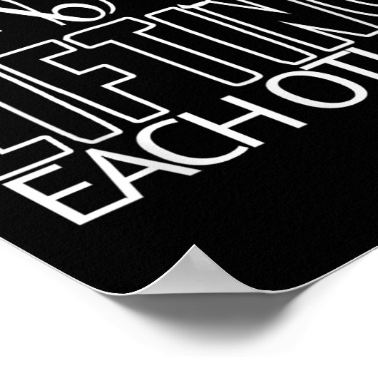 Funny wir aufstehen, indem wir uns gegenseitig mot poster (Ecke)