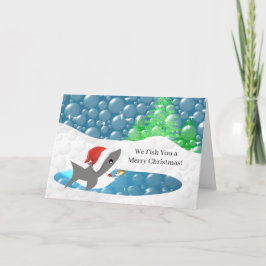 Funny - Wir fischen Sie ein Frohe Hai Weihnachten