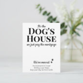 Funny, wir haben Bewegung Hunde Bewegung Ankündigu Postkarte (Stehend Vorderseite)