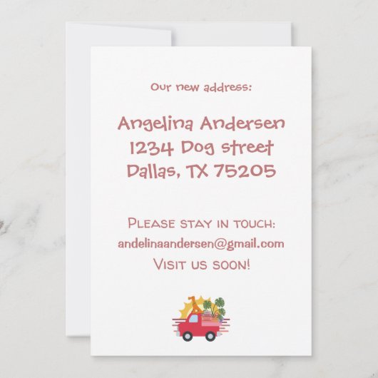 Funny Wir haben den Hund mit Taschen bewegt Ankündigung (Rückseite)