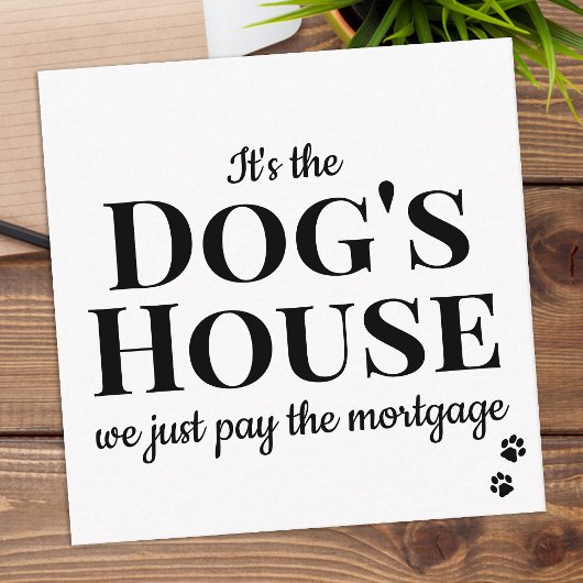 Funny Wir haben die Hundeschwebkarte verschoben Mitteilungskarte