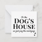 Funny Wir haben die Hundeschwebkarte verschoben Mitteilungskarte (Vorderseite)