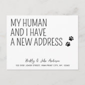 Funny, wir haben neue Adresse Pet Hund bewegen ver Ankündigungspostkarte (Vorderseite)