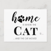 Funny, wir haben neue Adresskatzen verschoben Postkarte (Vorderseite)