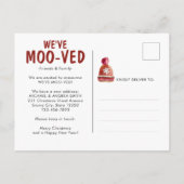 Funny, wir haben Weihnachtskuhwanderungen Ankündigungspostkarte (Rückseite)