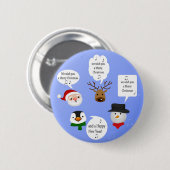 Funny Wir wünschen dir frohe Weihnachten Button (Vorne & Hinten)