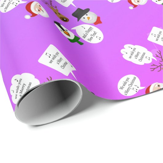 Funny Wir wünschen dir frohe Weihnachten Geschenkpapier (Rolleneckpunkt)