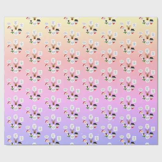 Funny Wir wünschen dir frohe Weihnachten Geschenkpapier (Flach)