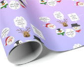 Funny Wir wünschen dir frohe Weihnachten Geschenkpapier (Rolleneckpunkt)