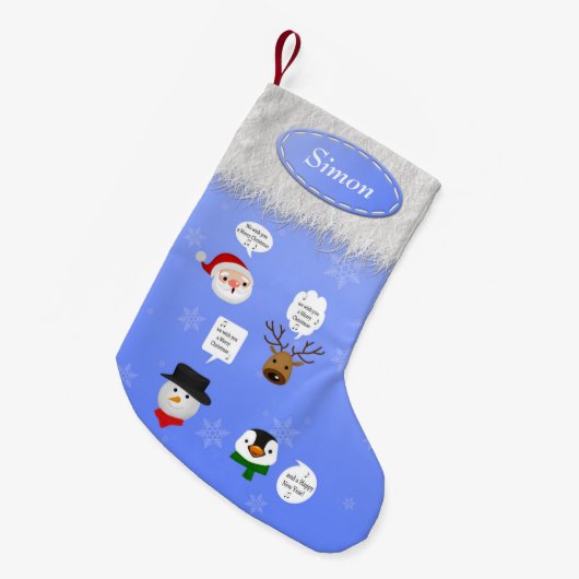 Funny Wir wünschen dir frohe Weihnachten Kleiner Weihnachtsstrumpf (Vorderansicht (hängend))