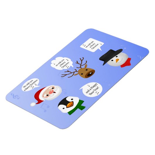 Funny Wir wünschen dir frohe Weihnachten Magnet (Linke Seite)