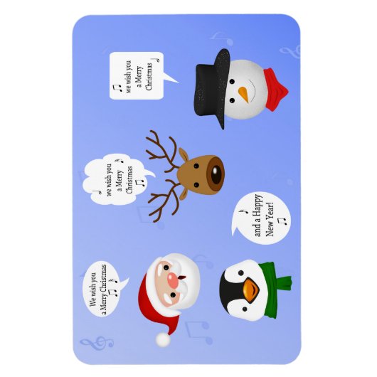 Funny Wir wünschen dir frohe Weihnachten Magnet (Vertikal)