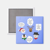 Funny Wir wünschen dir frohe Weihnachten Magnet (Vorderseite/Rückseite)