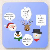 Funny Wir wünschen dir frohe Weihnachten Untersetzer (Vorderseite)