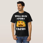 Funny wird für Tacos Illustration laufen T-Shirt (Vorne ganz)