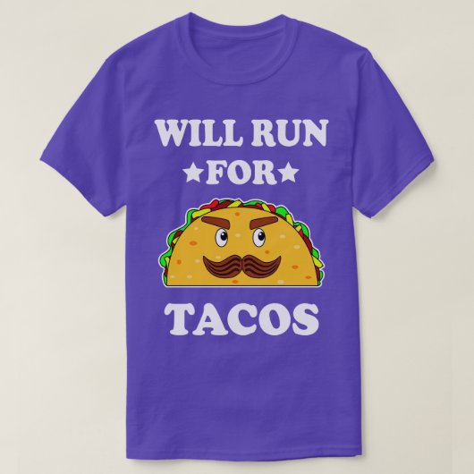 Funny wird für Tacos Illustration laufen T-Shirt (Design vorne)