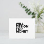 Funny wird Geld gestalten Postkarte (Stehend Vorderseite)