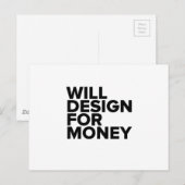 Funny wird Geld gestalten Postkarte (Vorne/Hinten)