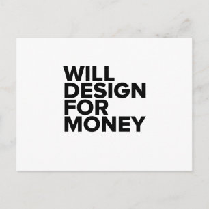 Funny wird Geld gestalten Postkarte